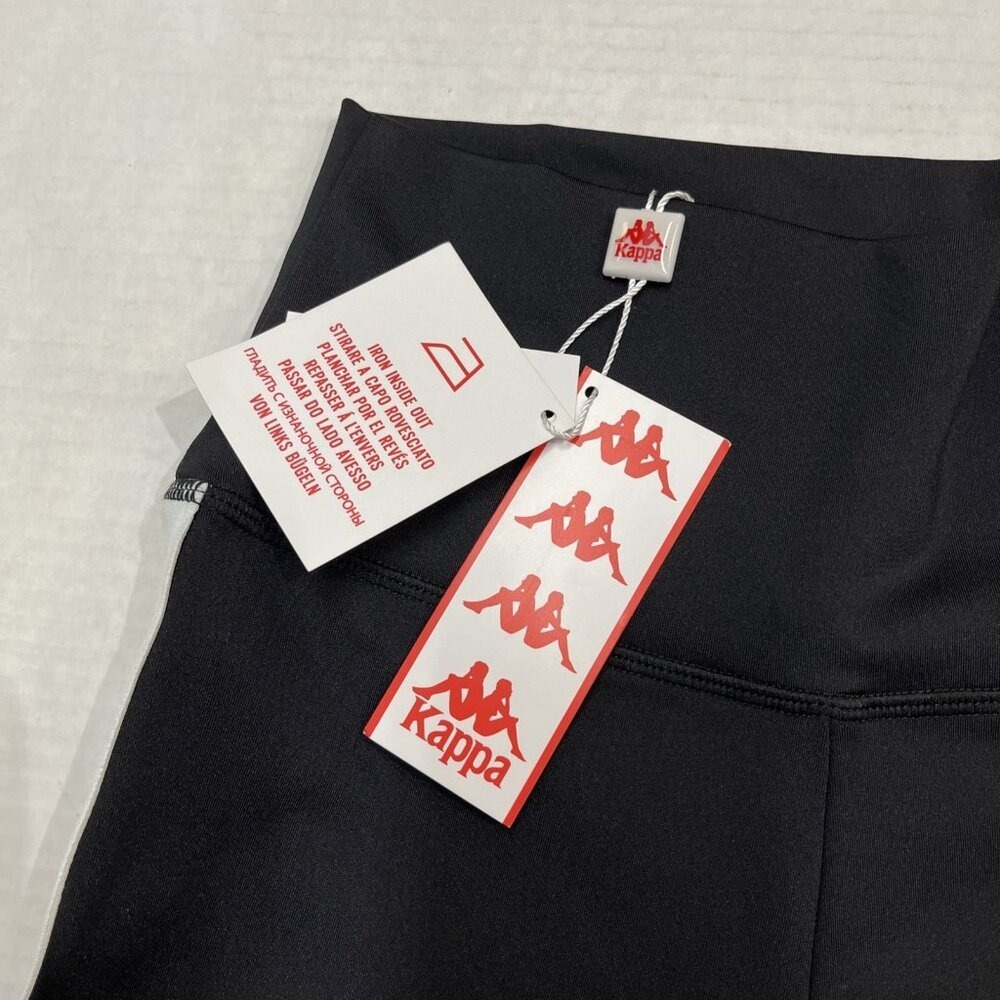 Kappa Leggings Skin Fit Delina Jet Black Size S Athletic Athleisure Casual - Picture 10 of 13